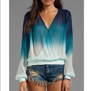Young, broke and fabulous blue ombré long sleeve